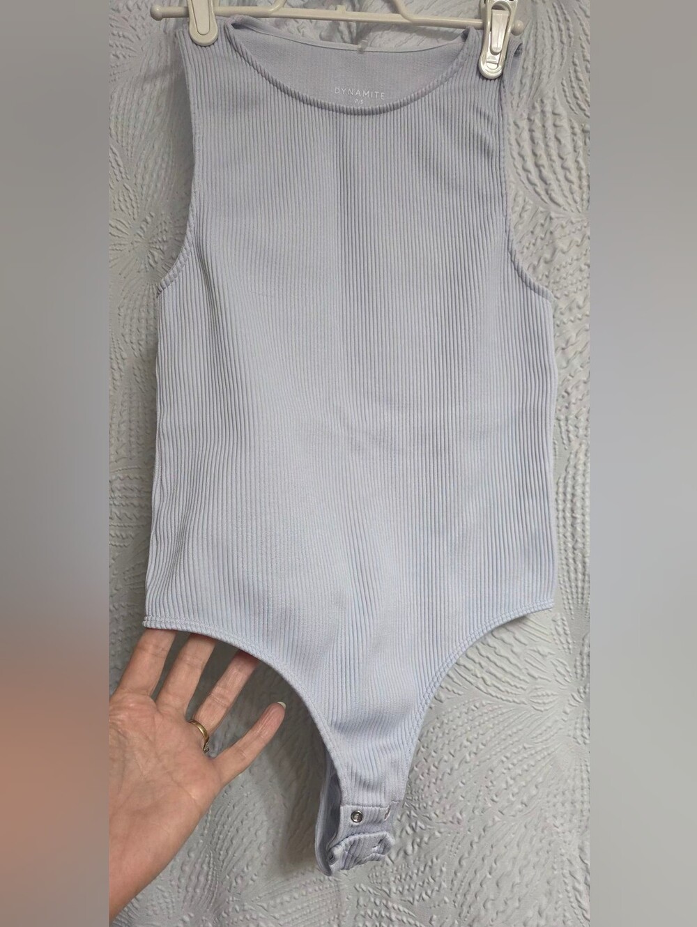 Dynamite Ribbed Thong Bodysuit.